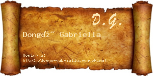 Dongó Gabriella névjegykártya